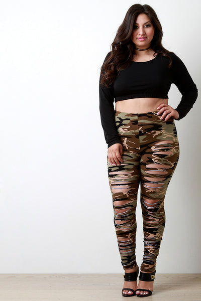 Camo Razor Cut Leggings