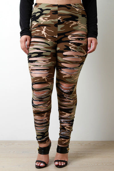 Camo Razor Cut Leggings