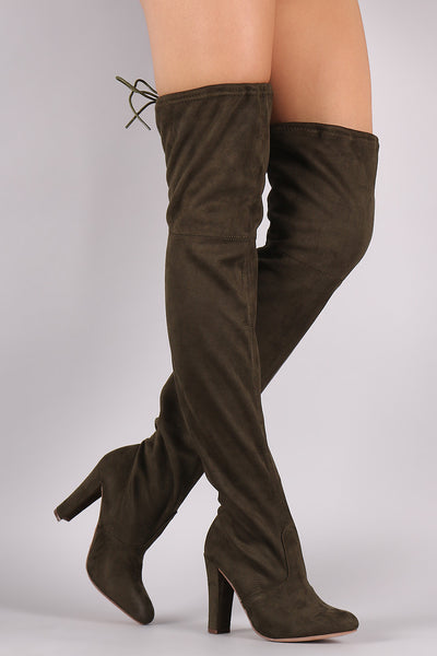 Thigh High Tie Heeled Boot