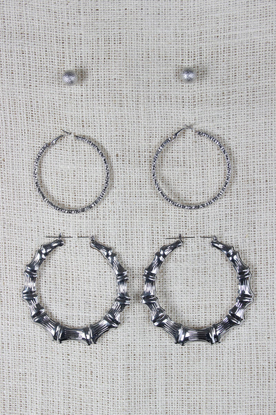 Textured Earring Set