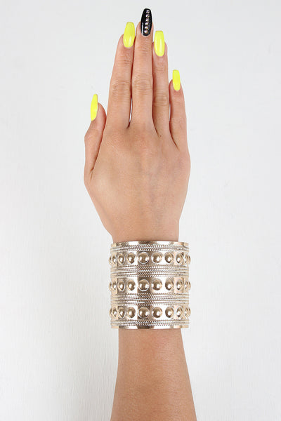 Circle Stud Metal Cuff