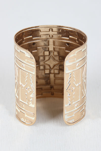 Aztec Metal Cuff Bracelet