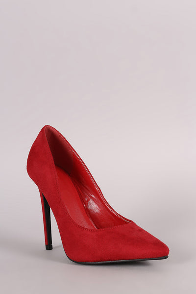 Suede Classic Pointy Toe Stiletto Pump