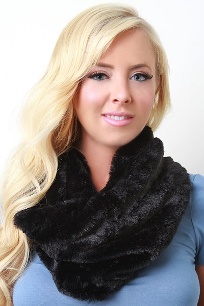 Wide Faux Fur Infinity Scarf