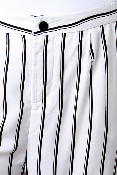 High Waisted Stripe Wide Leg Pants