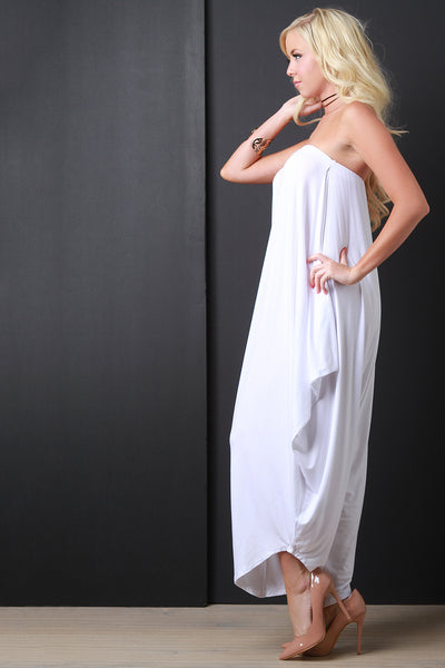 Loose Draped Jersey Tube Jumpsuit