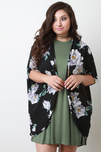 Floral Open Front Kimono