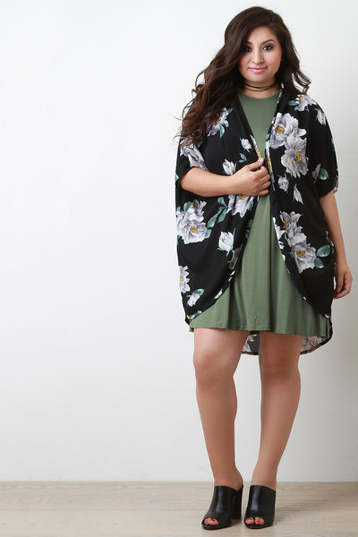 Floral Open Front Kimono