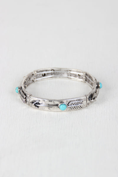 Turquoise Arrow Elastic Bracelet