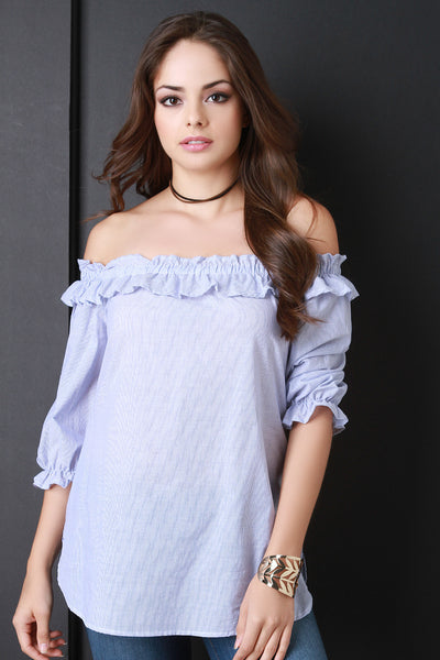 Off The Shoulder Ruffle Top