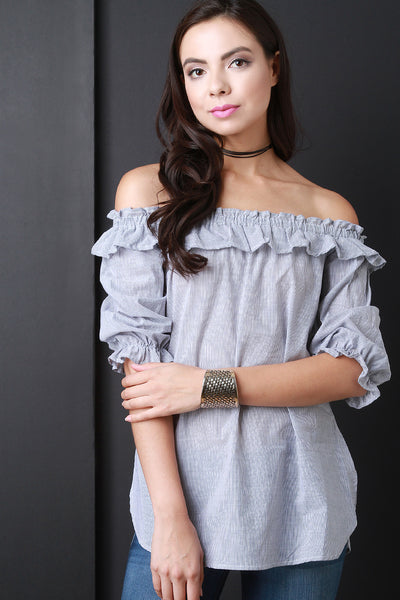 Off The Shoulder Ruffle Top