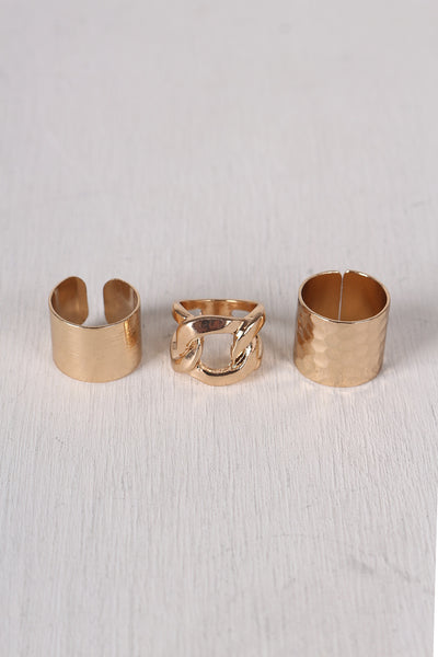 Chain Link Ring Set