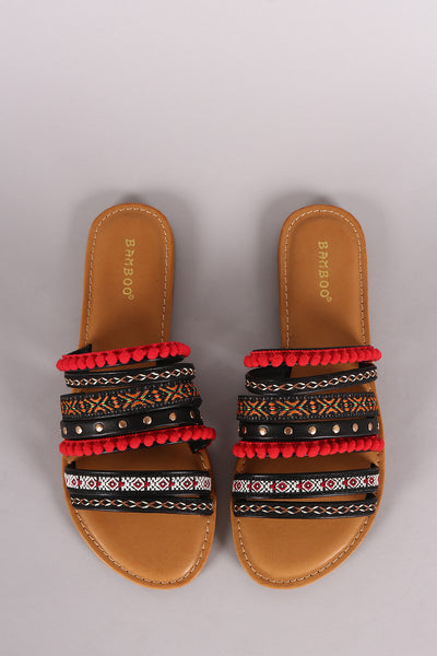 Bamboo Festive Embroidered Straps Sandal