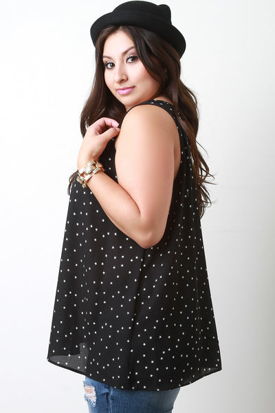 Sleeveless Star A-Line Top