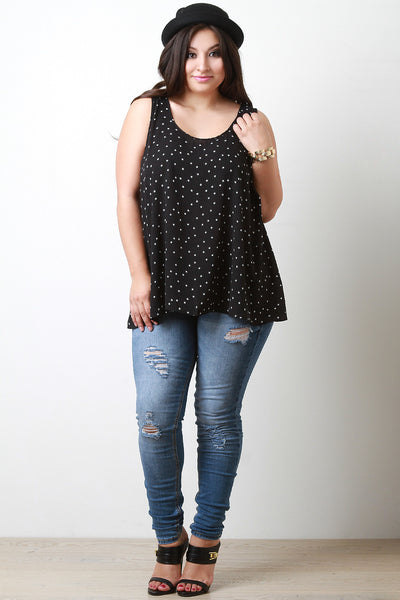 Sleeveless Star A-Line Top