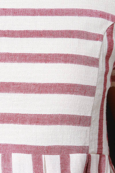 Stripe Short Sleeve Babydoll Dress