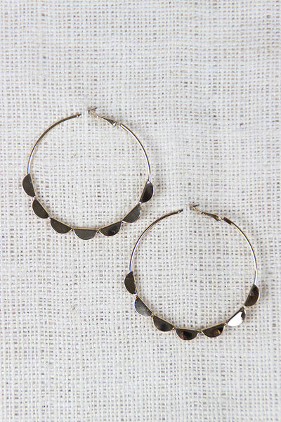 Scallop Hoop Earrings