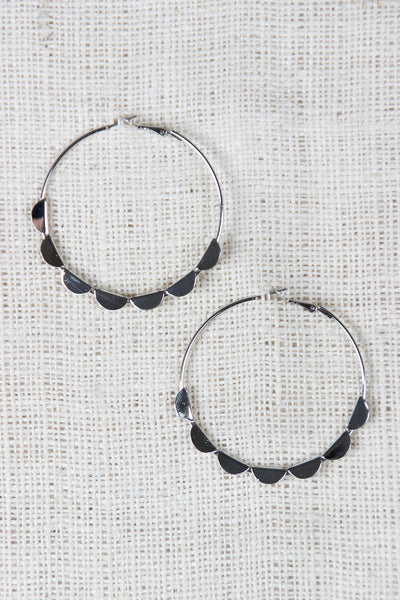 Scallop Hoop Earrings