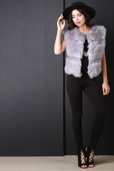 Faux Fur Sleeveless Vest