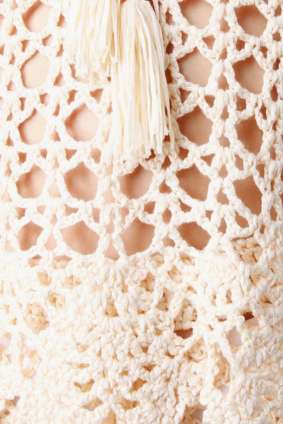 Crochet Knit Scallop Hem Sleeveless Top