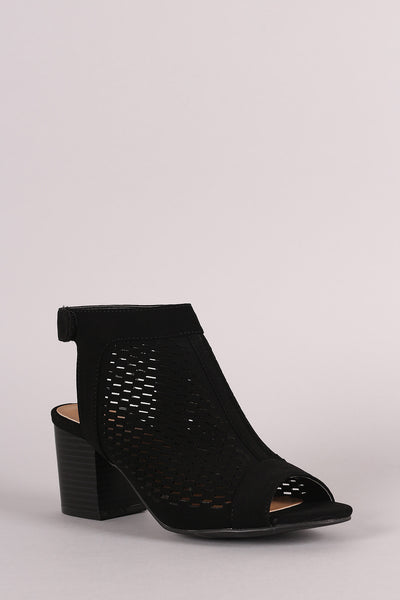 Bamboo Perforated Mule Booties