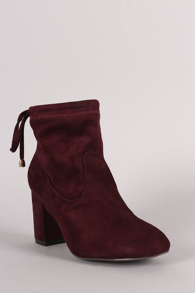 Slouchy Chunky Heel Ankle Boots