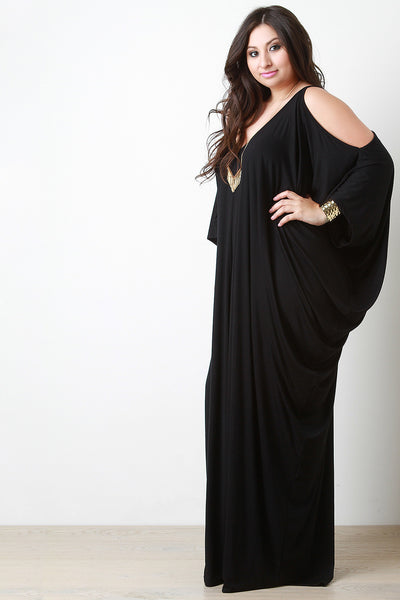 Crisscross Back Cocoon Maxi Dress