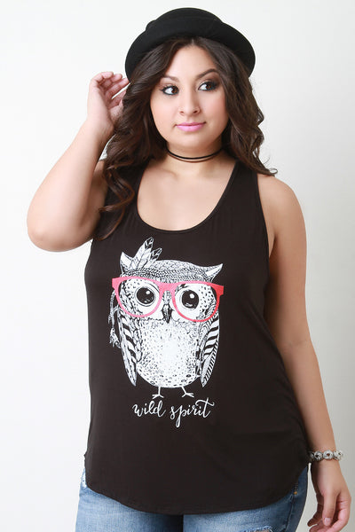 Wild Owl Racerback Tank Top