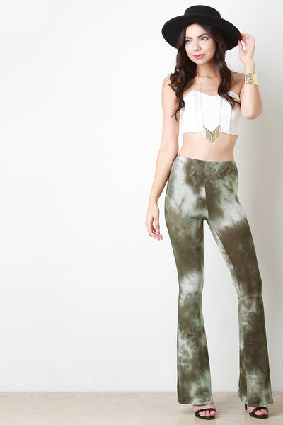 Cloudy Tie Dye Bell Bottom Pants