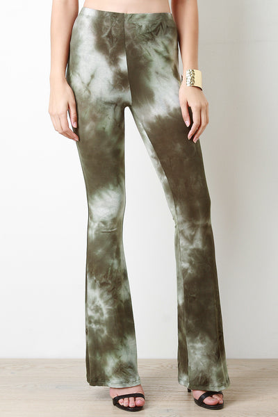 Cloudy Tie Dye Bell Bottom Pants