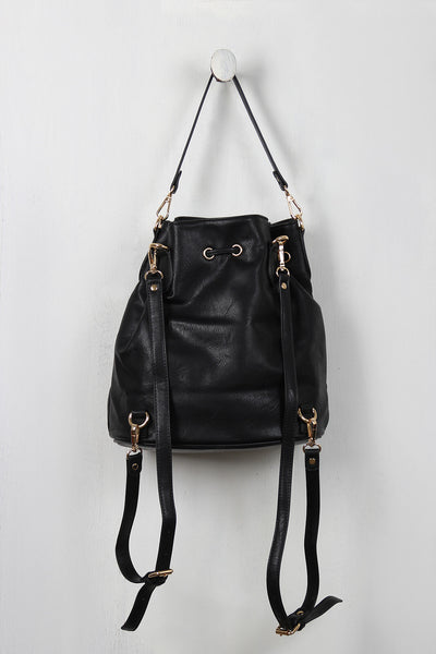 Convertible Bucket Bag Backpack