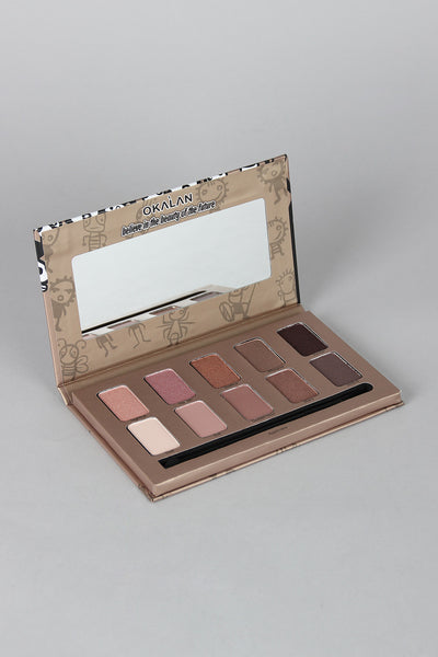 Okalan Nude Matte & Shimmer Eyeshadow Palette