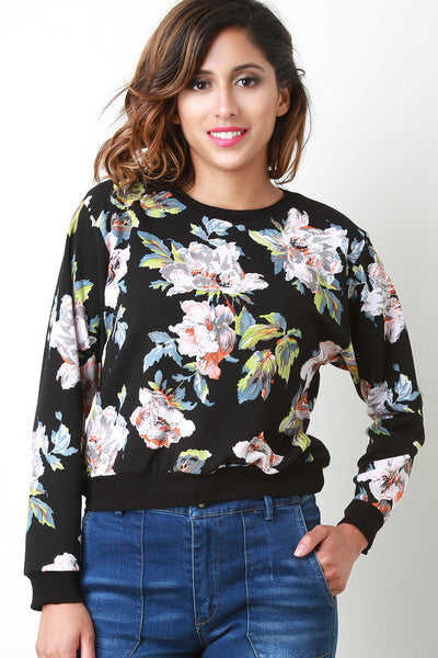 Floral Sweater Top