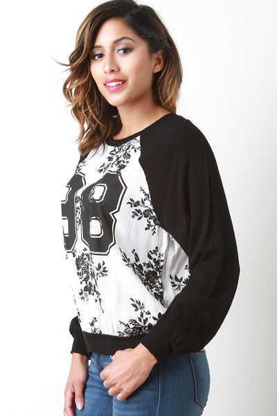 Floral 98 Raglan Sweater Top