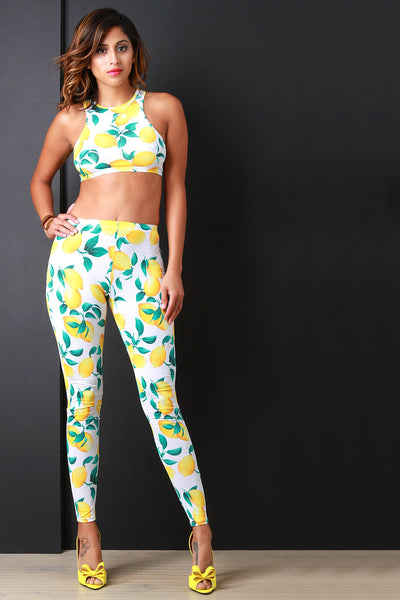 Leafy Lemons Crop Top