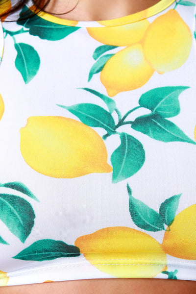 Leafy Lemons Crop Top