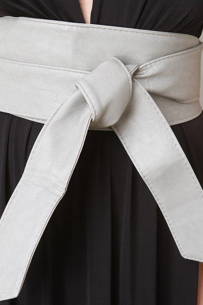 Faux Leather Obi Wrap Belt