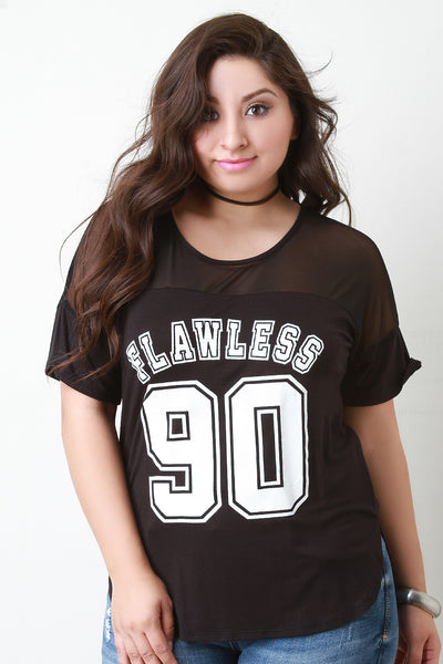 Flawless Mesh Yoke Graphic Tee