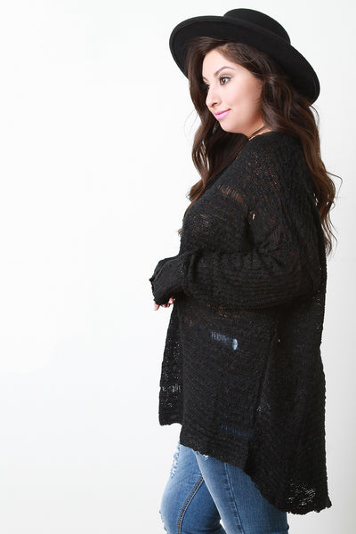 Loose Knit Long Sleeves Sweater Top