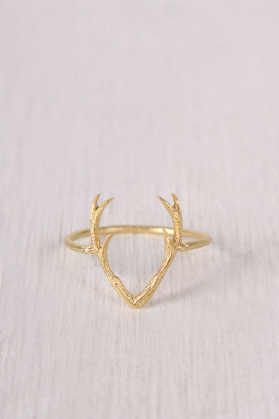 Dainty Antler Ring