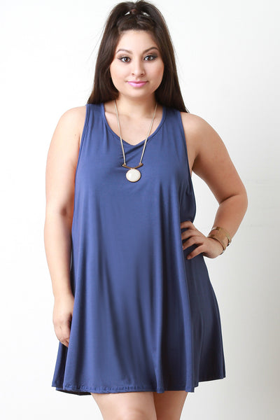 Plus Size Sleeveless Swing Dress