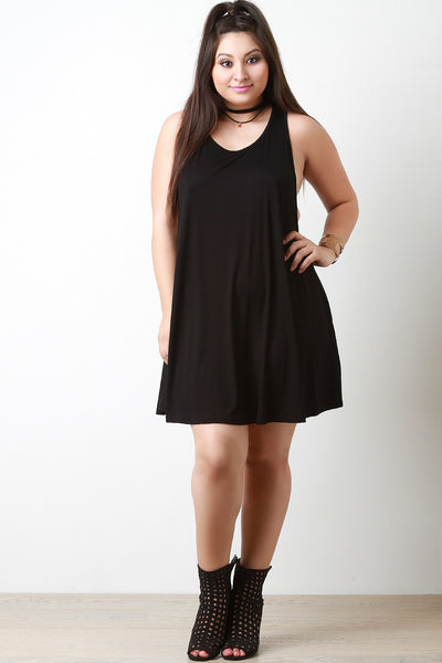 Plus Size Sleeveless Swing Dress