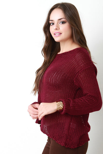 Chunky Loose Knit Boxy Sweater