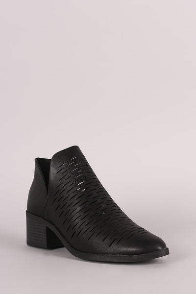 City Classified Laser Cut Slit Booties