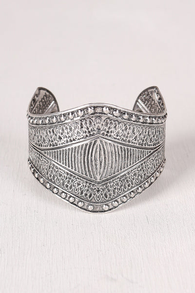 Medieval Engraved Cuff Bracelet