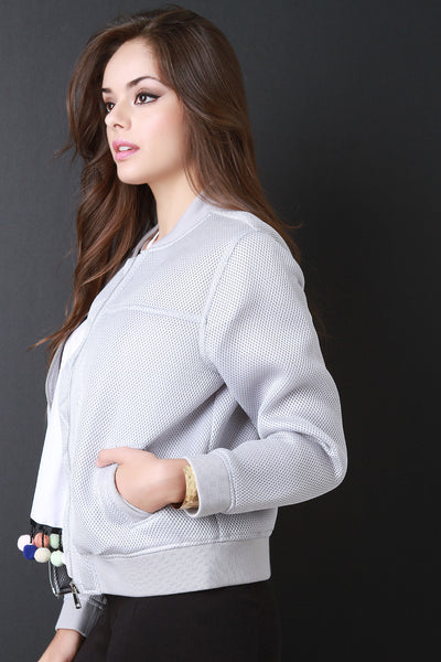 Mesh Bomber Jacket