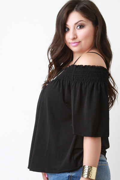 Smock Tube Spaghetti Strap Shortsleeve Top