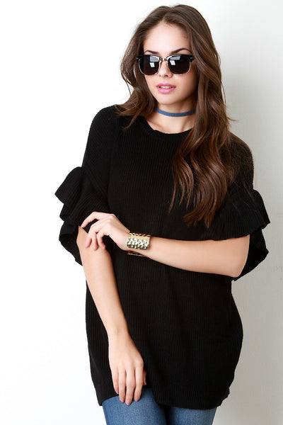 Loose Knit Butterfly Sweater Top