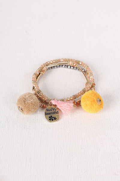 You're Beautiful Beaded Bracelet Set