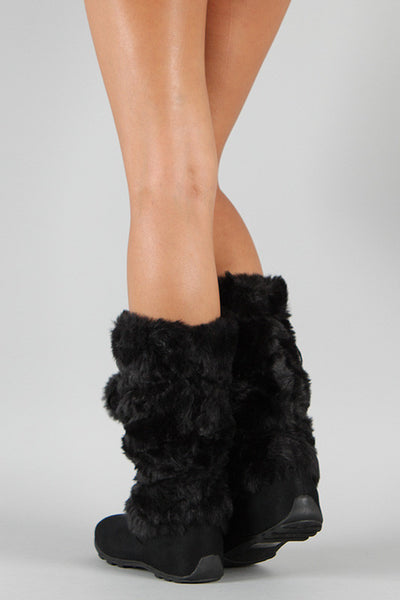 Pom Pom Fur Eskimo Mid-Calf Boot